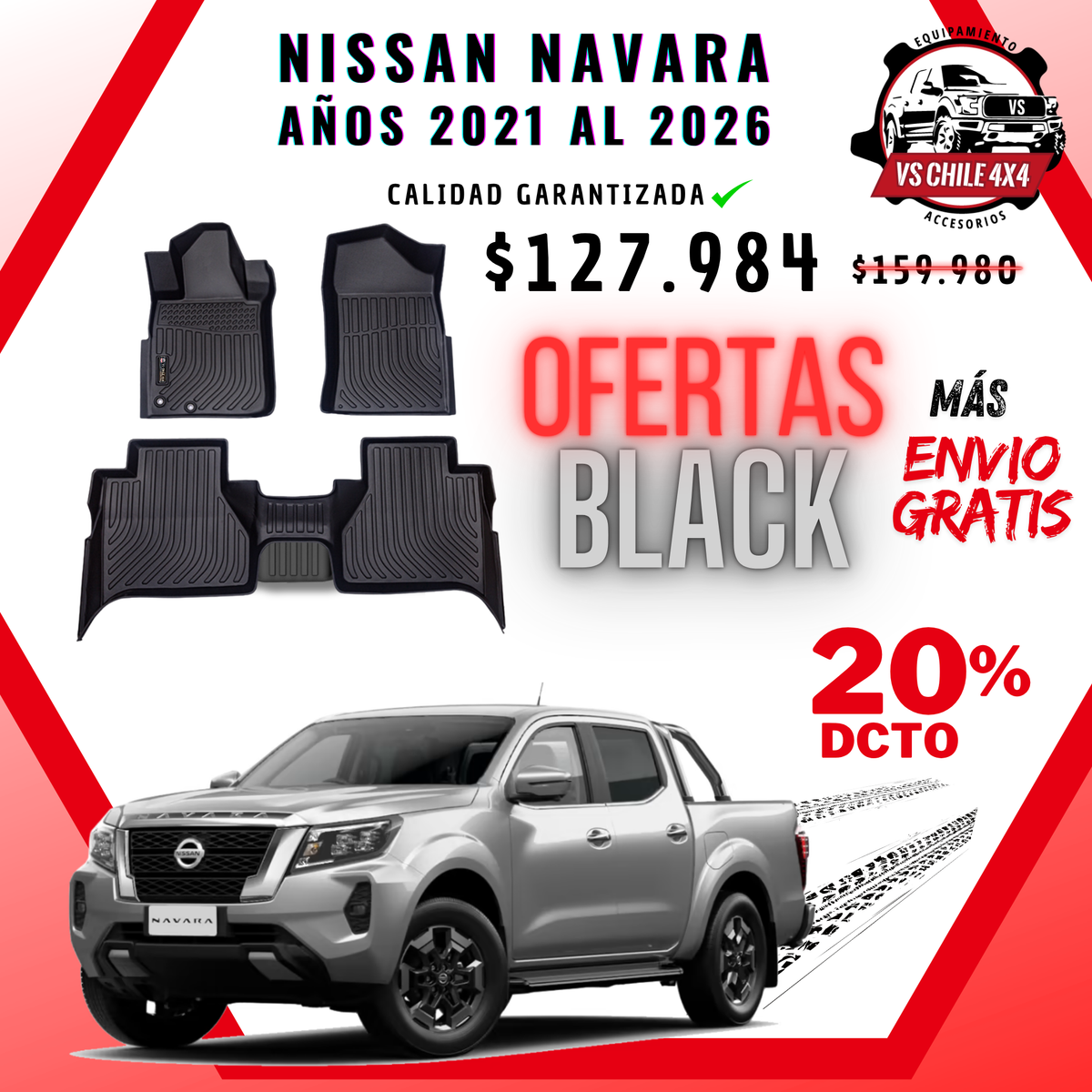 Pisos Calce Perfecto NISSAN NAVARA años 2021 al 2026