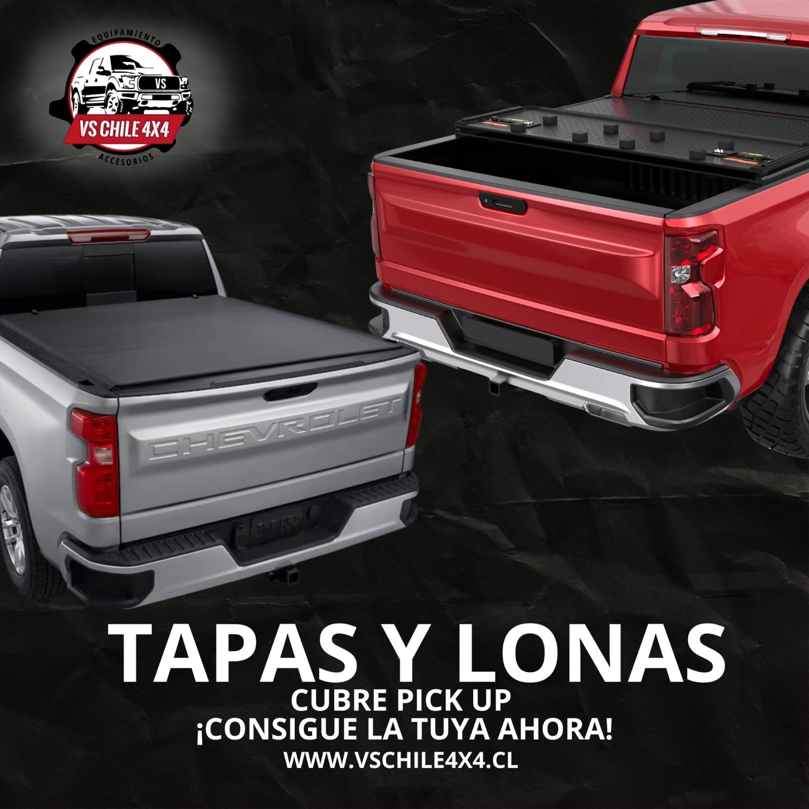 Tapas plegables y Lonas para Camionetas | VS Chile 4x4