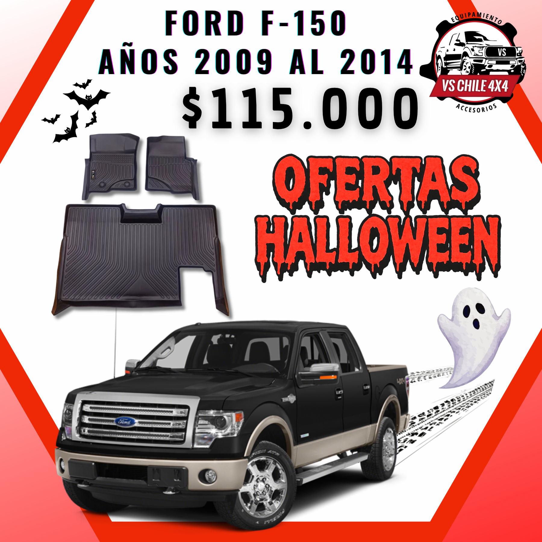 Pisos Calce Perfecto Ford F150 Doble Cabina (2009 - 2014)