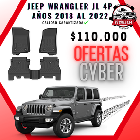 Pisos Calce Perfecto JEEP Wrangler JL años 2018 al 2022