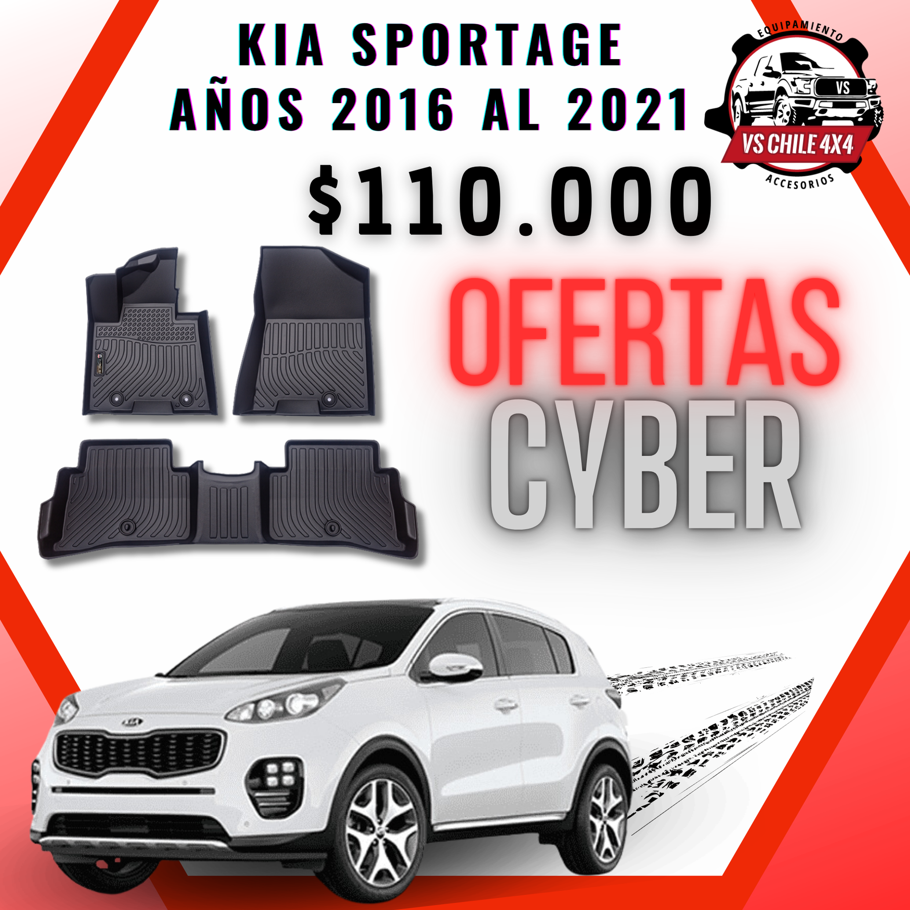 Pisos Calce Perfecto Kia Sportage (2016 al 2021)