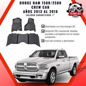 Pisos Calce Perfecto DODGE RAM 1500 (CREW CAB) años 2013 al 2018