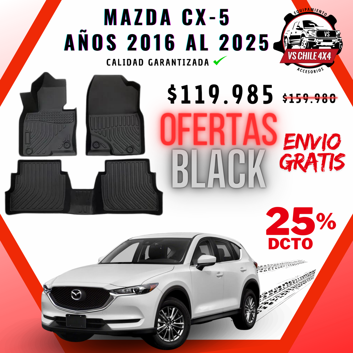 Pisos Calce Perfecto Mazda CX-5 / CX5 (2016 - 2025)