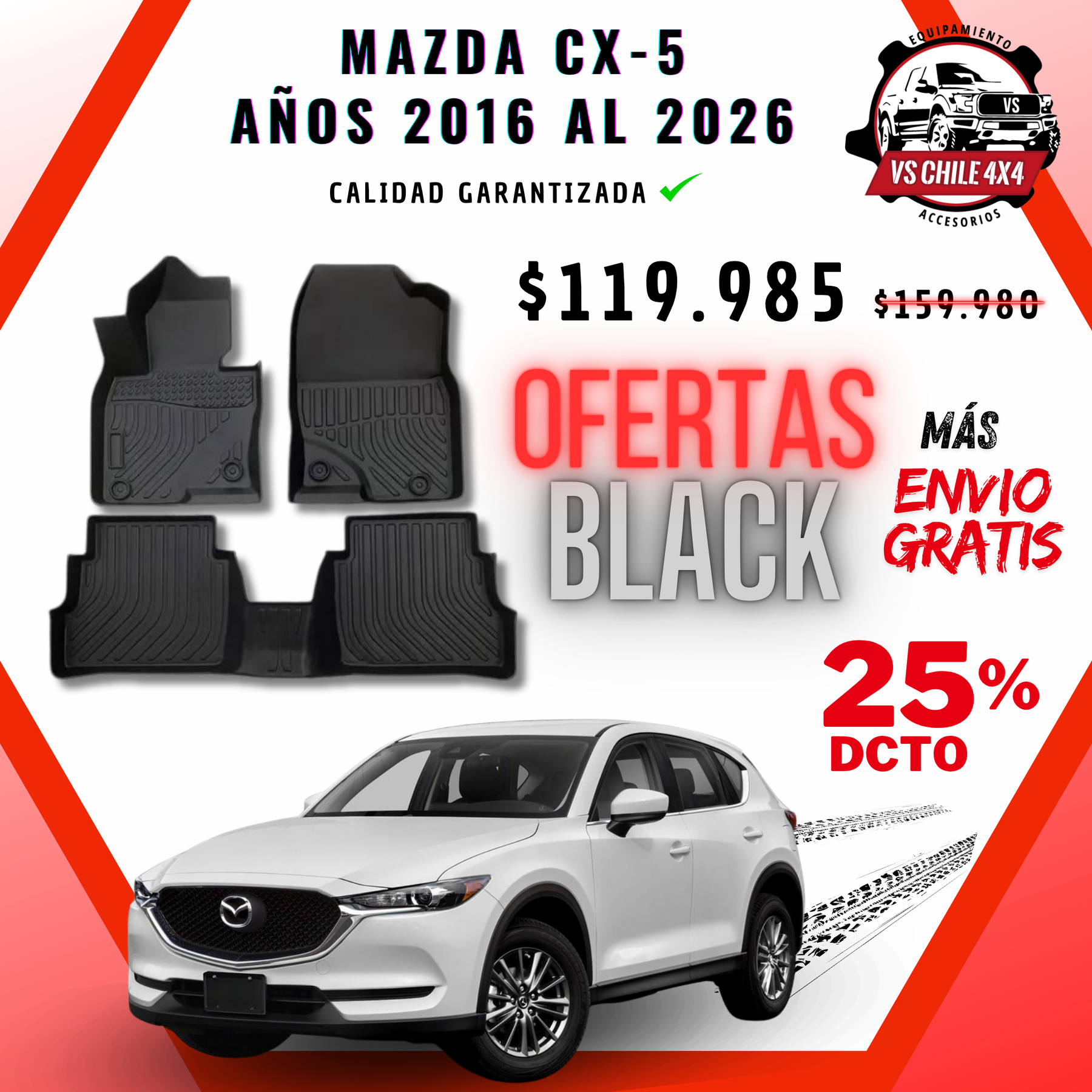 Pisos Calce Perfecto Mazda CX-5 / CX5 (2016 - 2026)