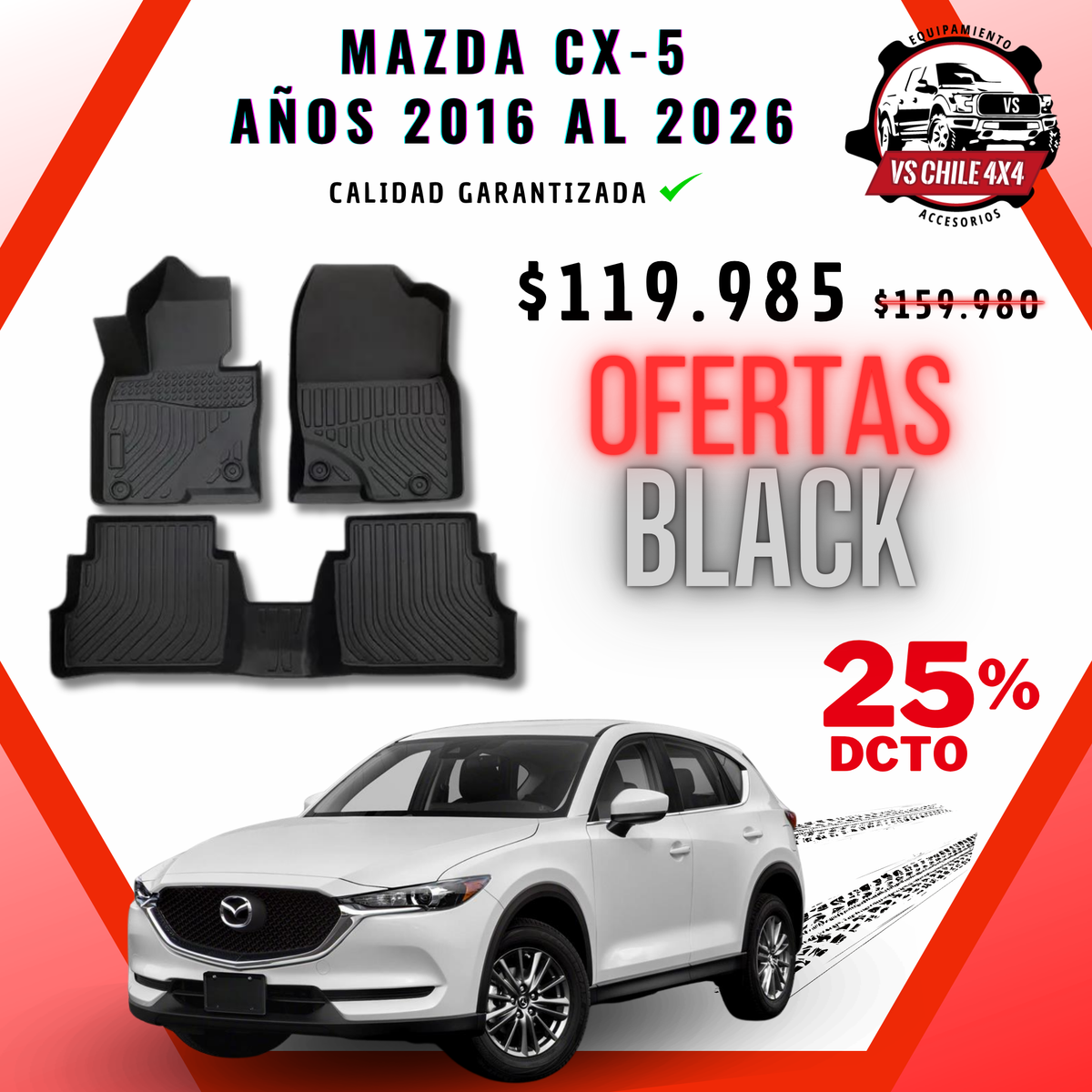 Pisos Calce Perfecto Mazda CX-5 / CX5 (2016 - 2026)