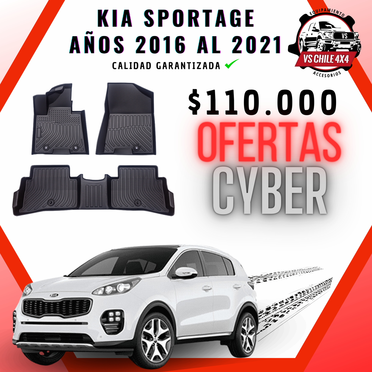 Pisos Calce Perfecto Kia Sportage (2016 al 2021)