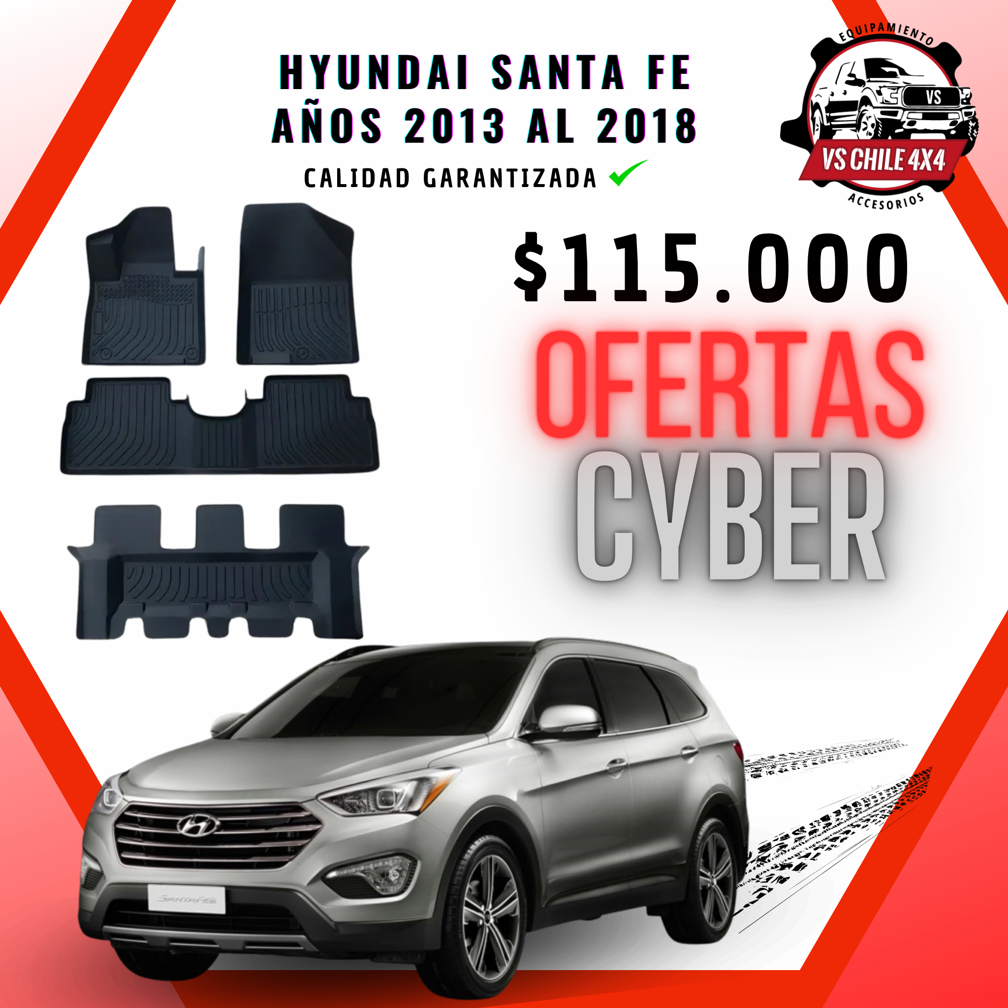 Pisos Calce Perfecto HYUNDAI SANTA FE (2013 - 2018)