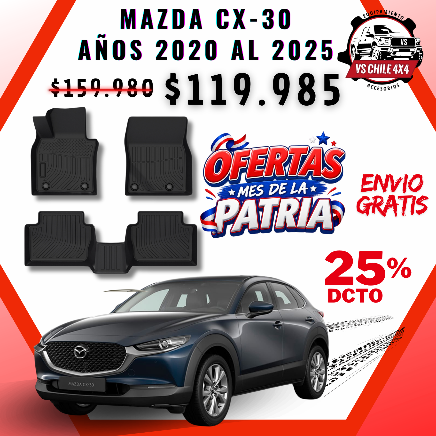 Pisos Calce Perfecto Mazda CX-30 / CX30 (2020 - 2025)