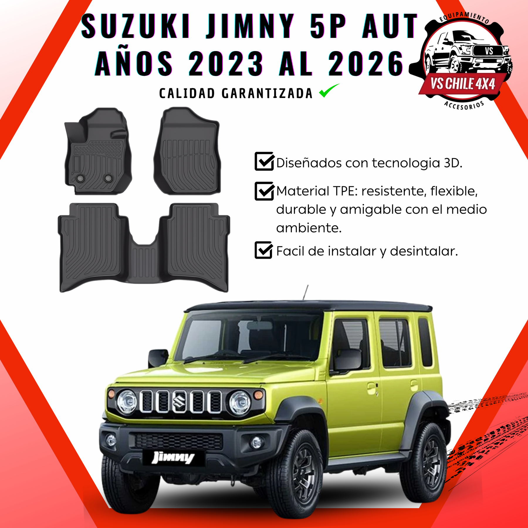 Pisos Calce Perfecto Suzuki Jimny Automático 5P 2023 al 2026
