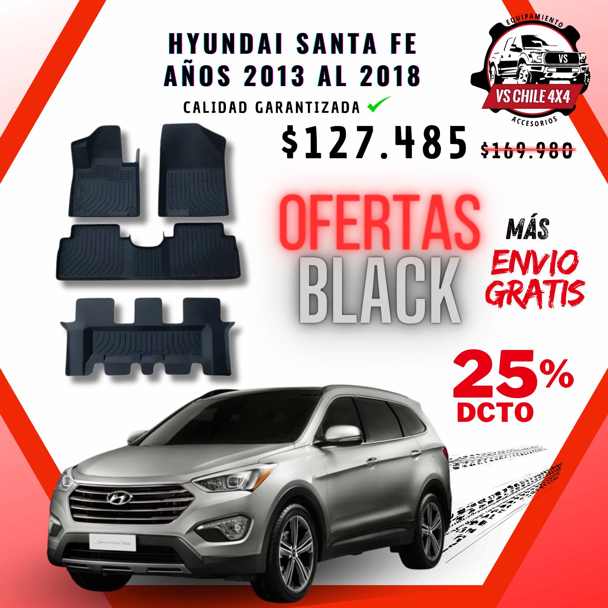 Pisos Calce Perfecto HYUNDAI SANTA FE (2013 - 2018)