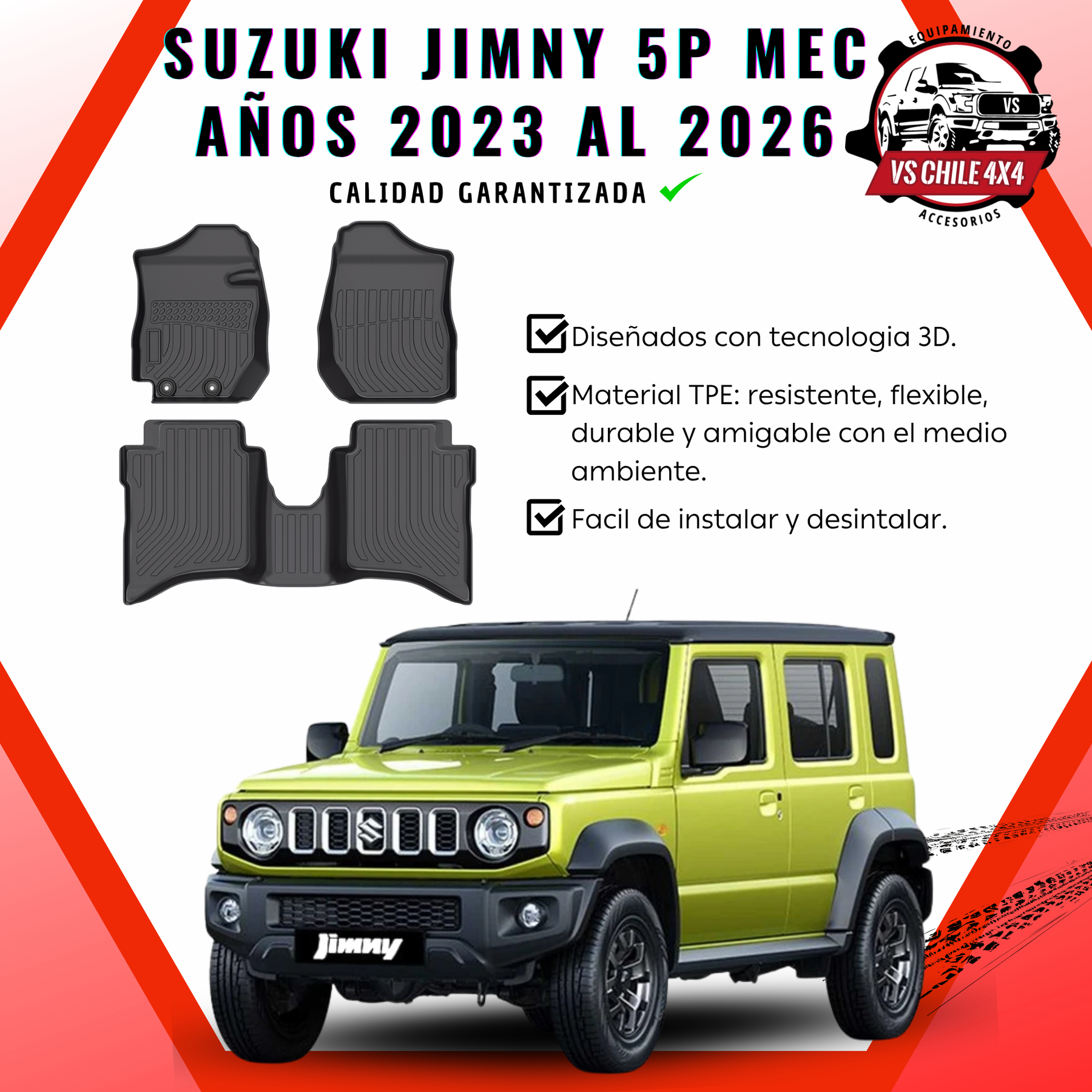 Pisos Calce Perfecto Suzuki Jimny Mecánico 5P 2023 al 2026