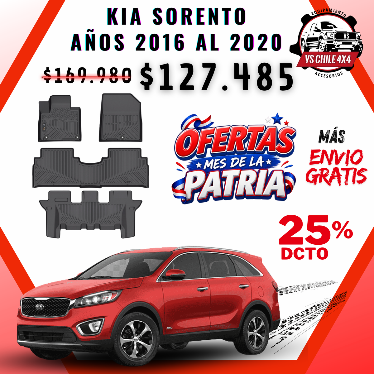 Pisos Calce Perfecto Kia Sorento (2016 - 2020)