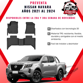 (PREVENTA) Pisos Calce Perfecto NISSAN NAVARA años 2021 al 2024