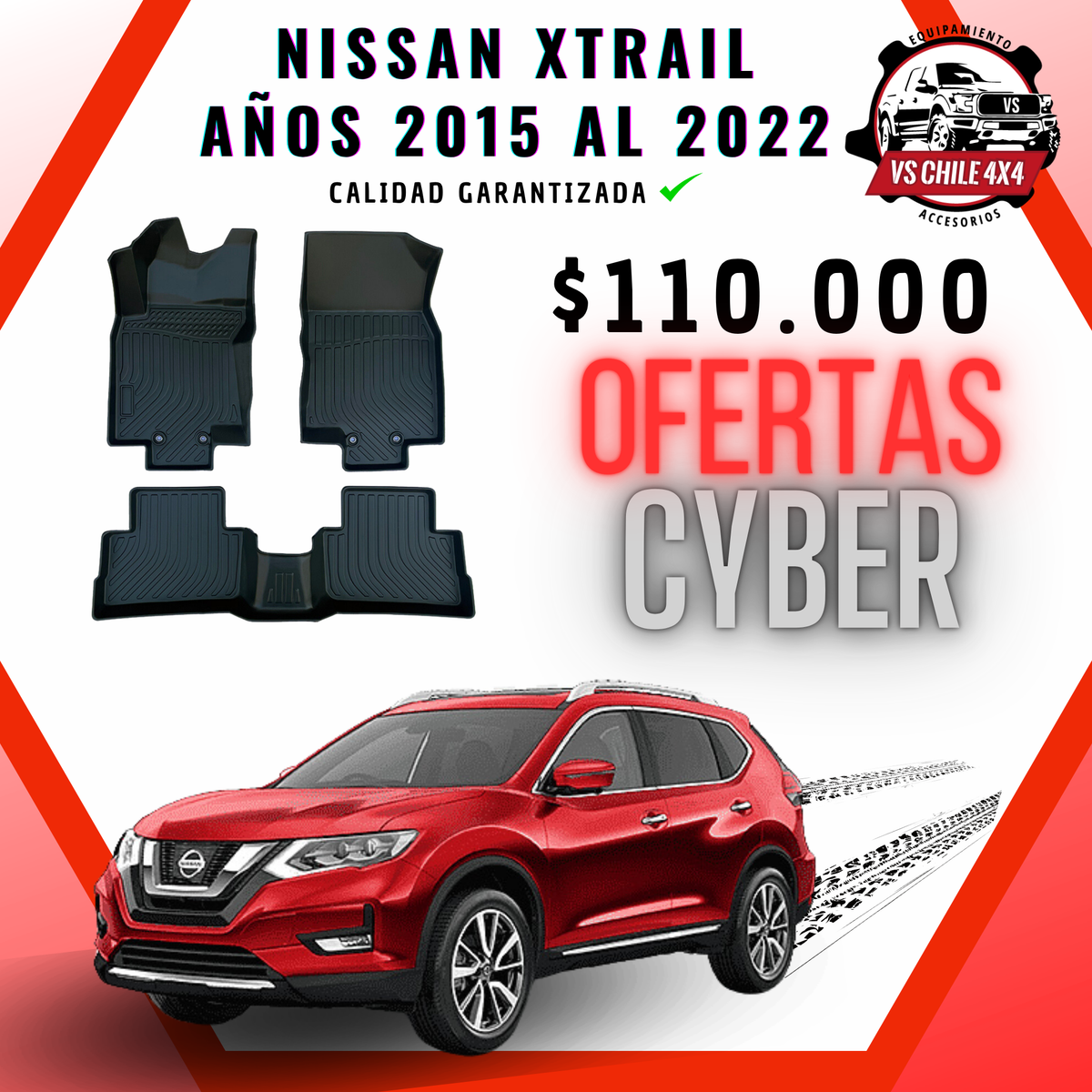 Pisos Calce Perfecto NISSAN XTRAIL X-TRAIL  años 2015 al 2022