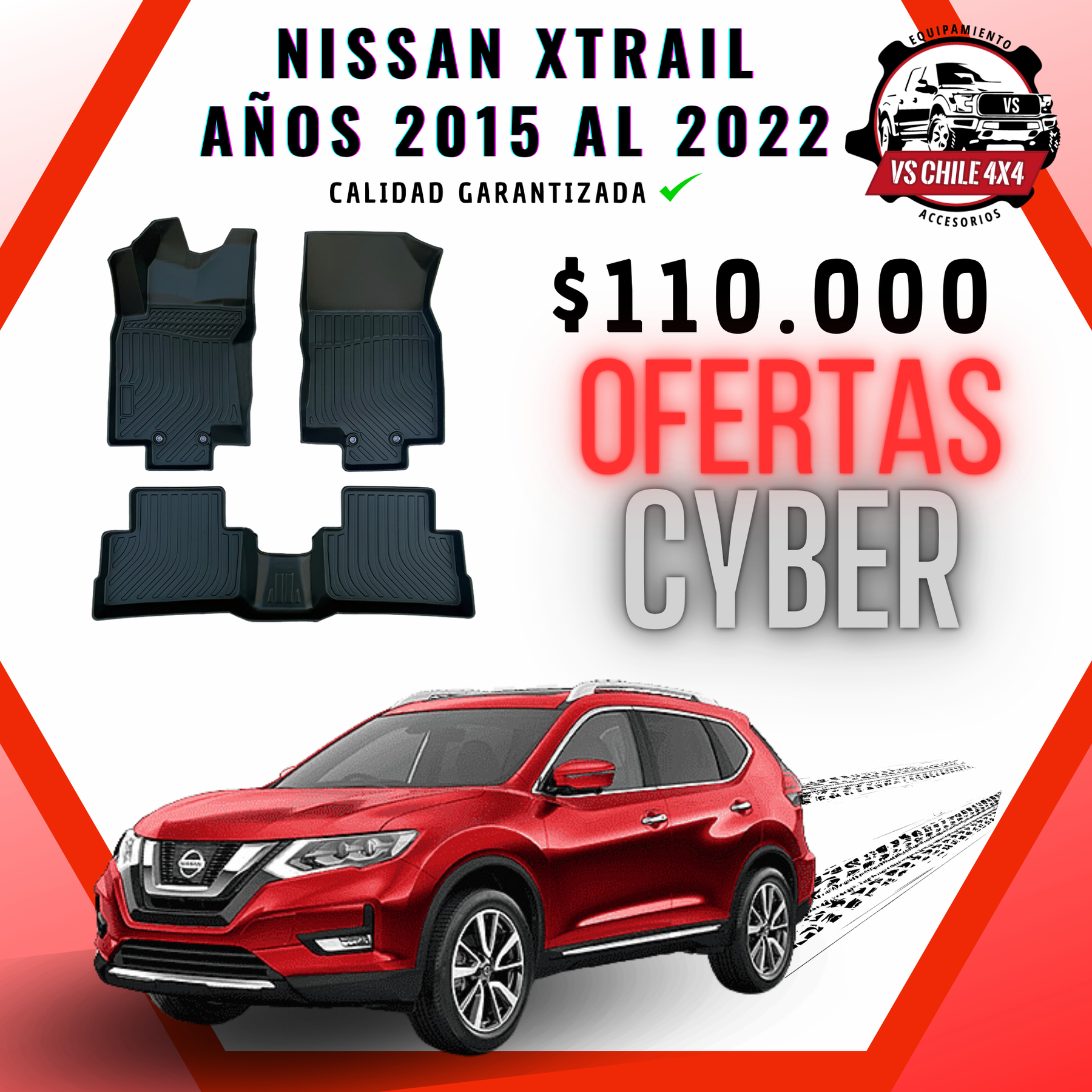Pisos Calce Perfecto NISSAN XTRAIL X-TRAIL  años 2015 al 2022
