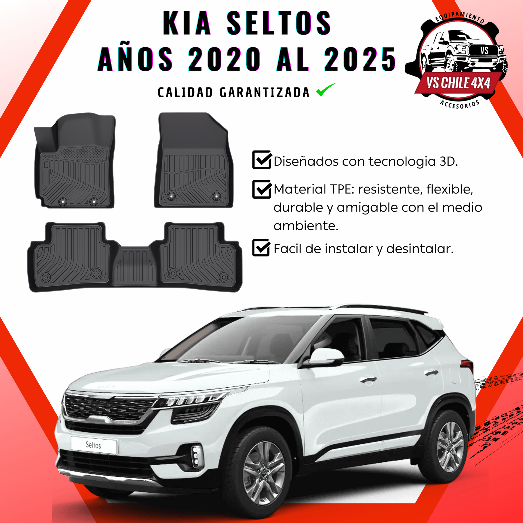 Pisos Calce Perfecto Kia Seltos (2020 - 2025)