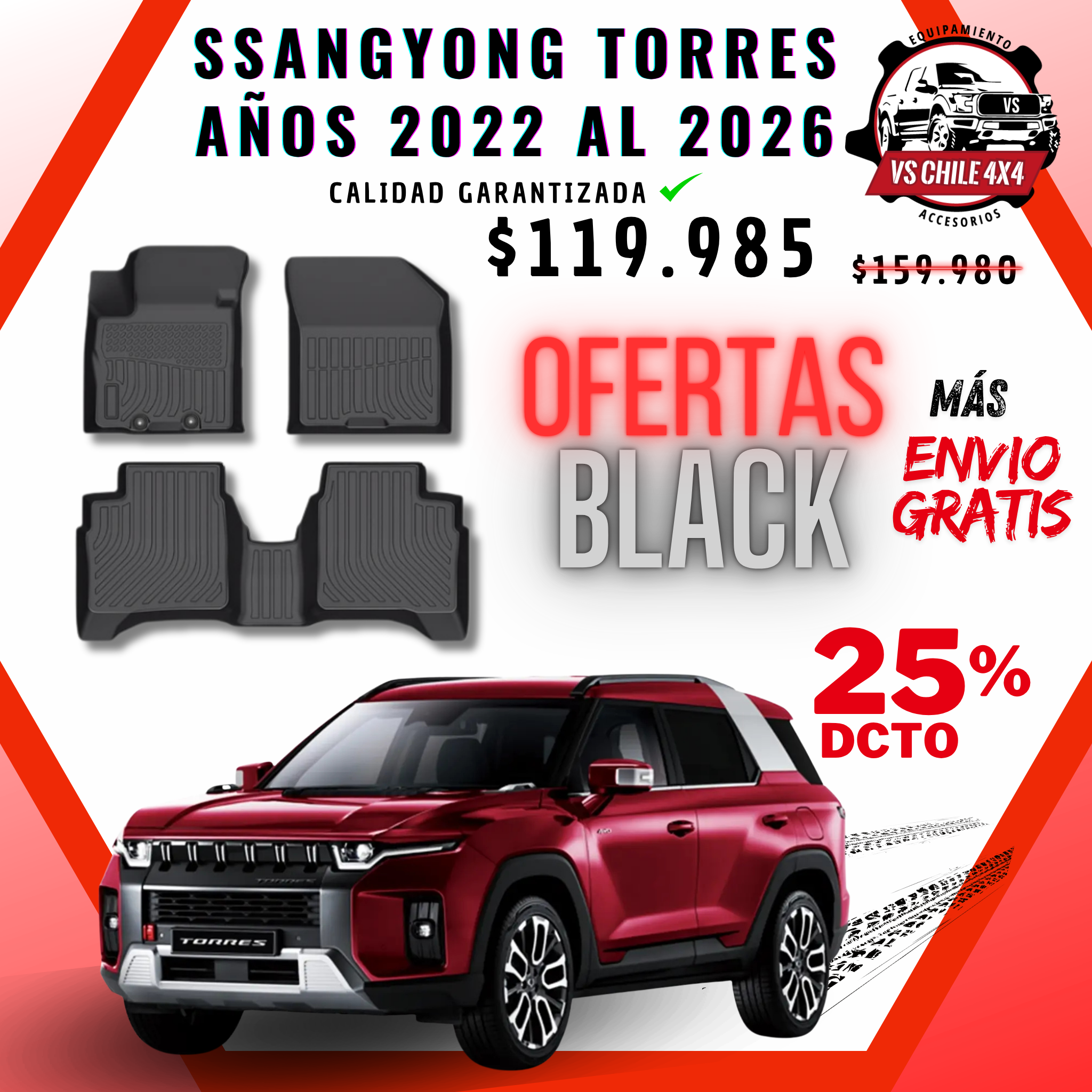 Pisos Calce Perfecto Ssangyong Torres (2022 - 2026)