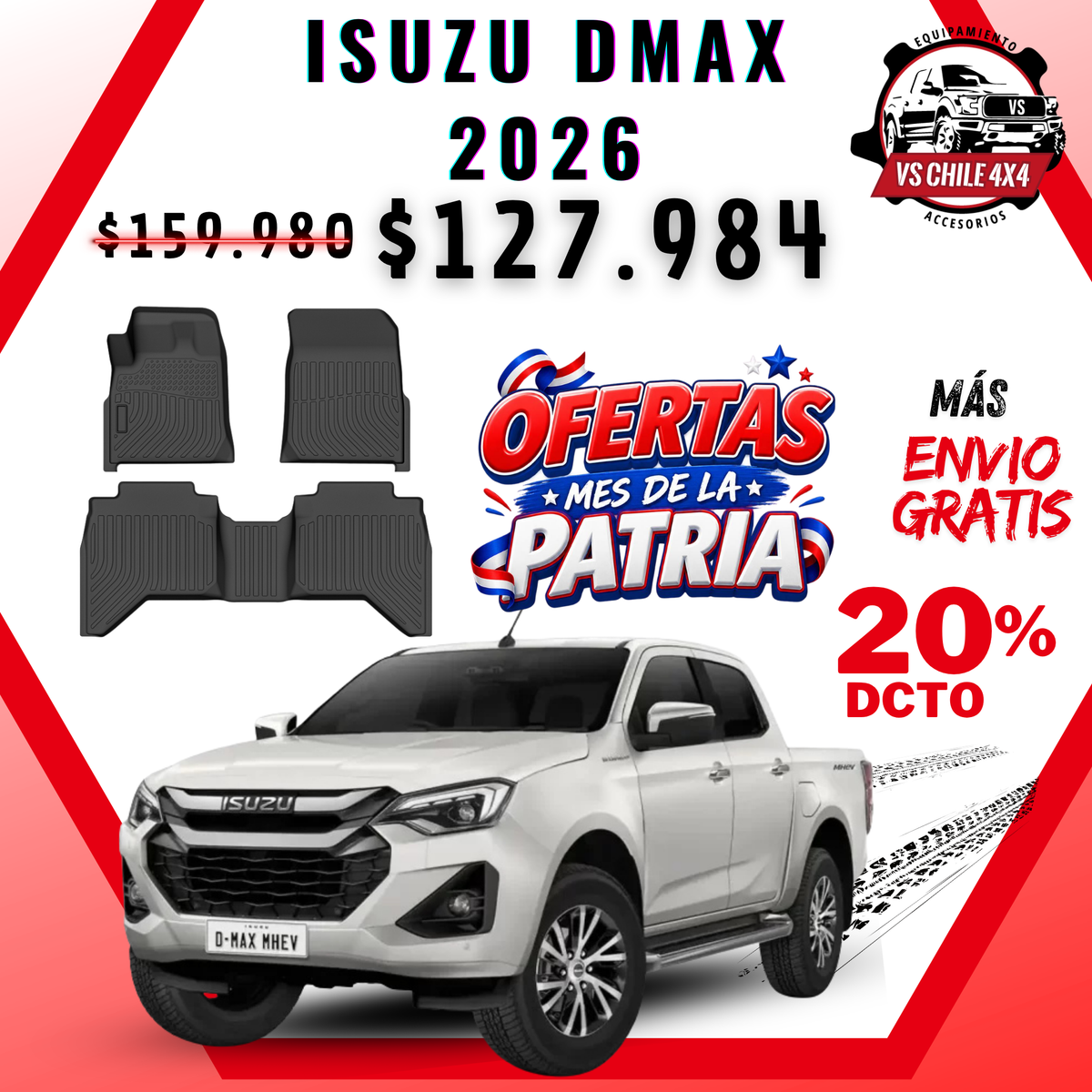 Pisos Calce Perfecto Isuzu DMAX (2026)