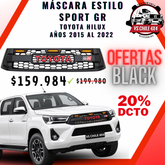 Máscara Estilo GR para Toyota Hilux 2015–2022 | Luces LED y Ajuste Preciso