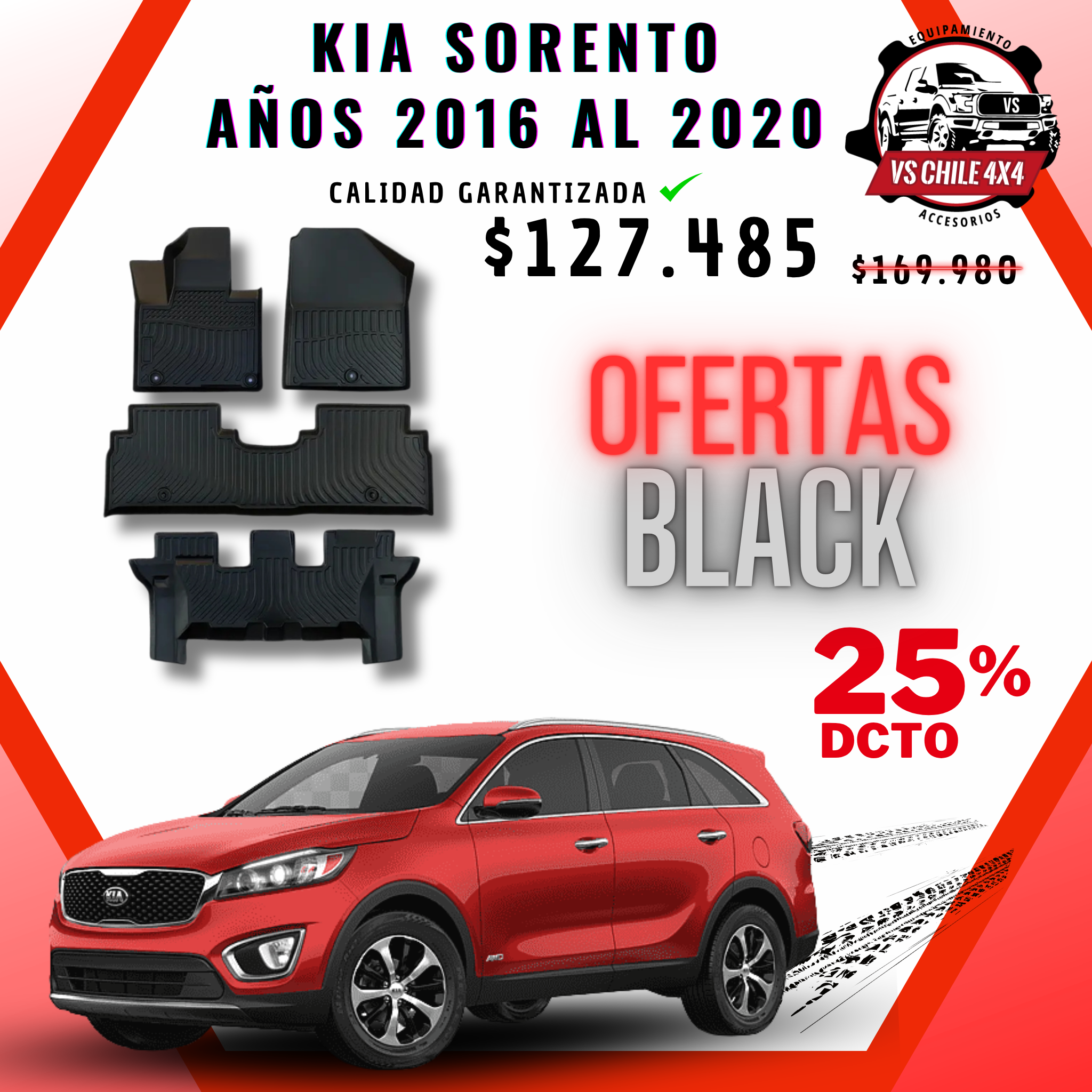 Pisos Calce Perfecto Kia Sorento (2016 - 2020)