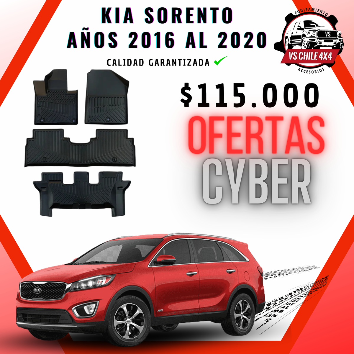 Pisos Calce Perfecto Kia Sorento (2016 - 2020)