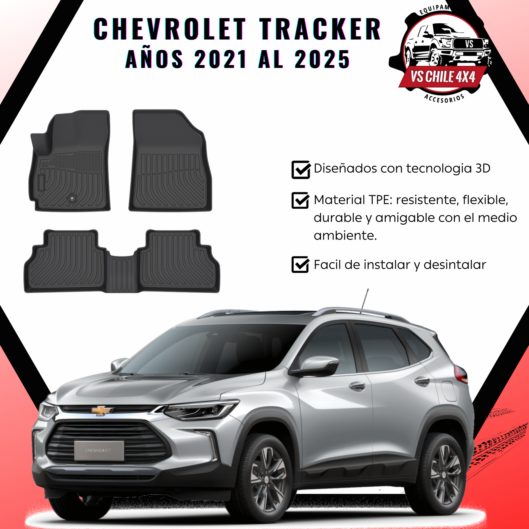 Pisos Calce Perfecto Chevrolet Tracker (2021 - 2025)