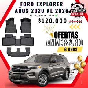 Pisos Calce Perfecto Ford Explorer 3 Corridas (2020 - 2026)