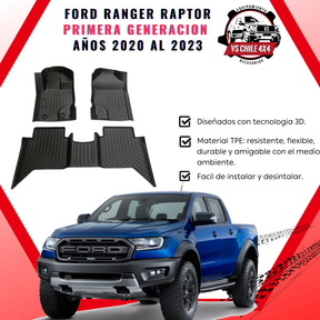 (PREVENTA) Pisos Calce Perfecto Ford Ranger Raptor 1ra Generacion