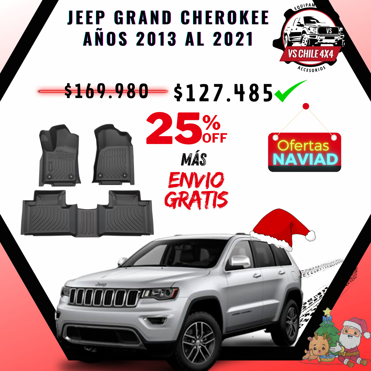 Pisos Calce Perfecto JEEP Grand Cherokee años 2013 al 2021