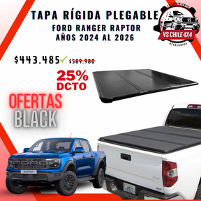 Tapa Plegable Rígida Ford Ranger Raptor 2024 al 2026