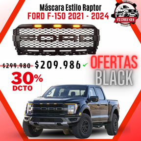 Máscara Estilo Raptor Ford F-150 (2021 - 2024) con Luces Ámbar