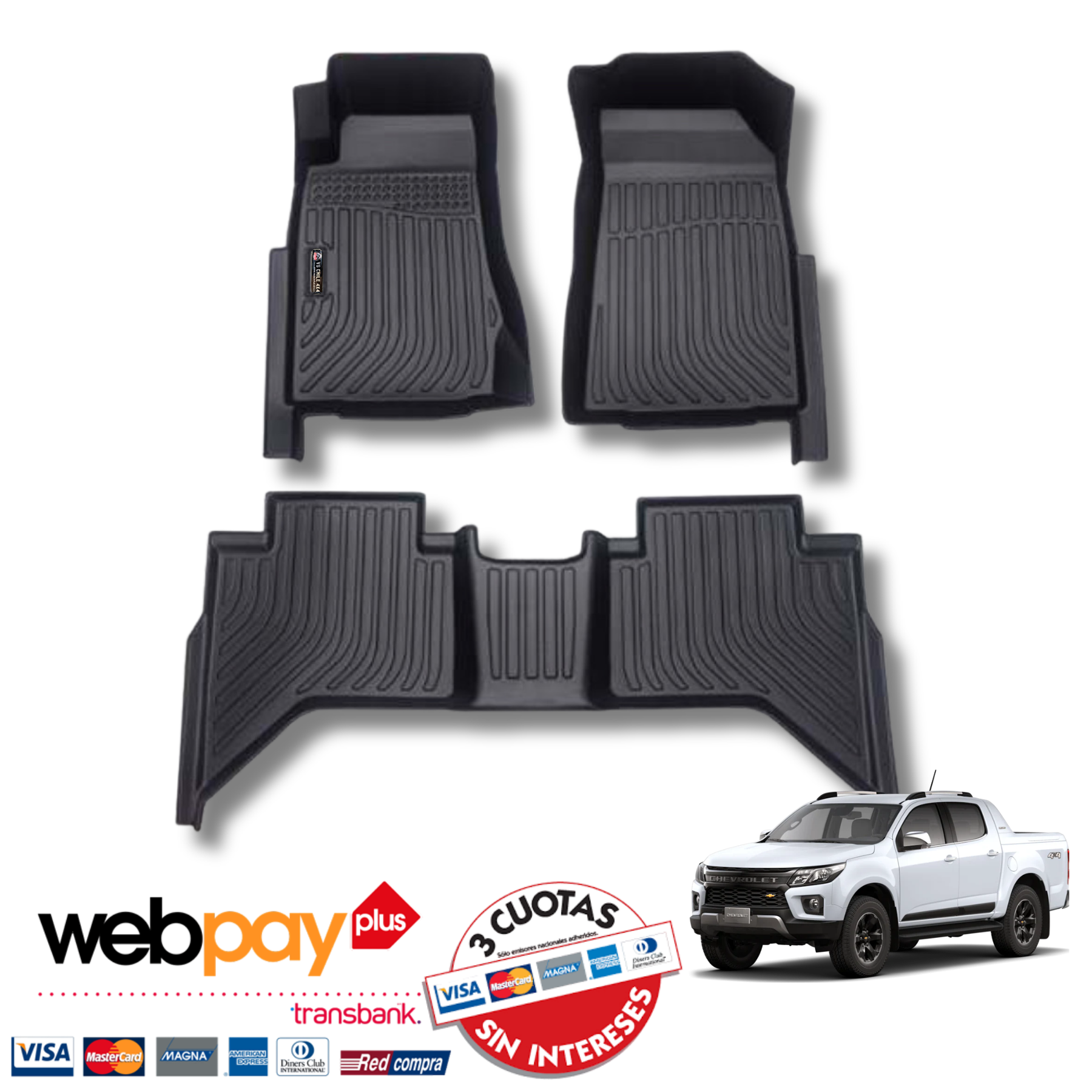 Pisos Calce Perfecto Chevrolet Colorado 2018 al 2024