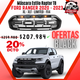 Máscara Estilo Raptor Ford Ranger (2020 - 2023) con Luces Ámbar