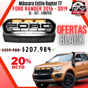 Máscara Estilo Raptor para Ford Ranger T7 2016–2019 | Luces LED y Estilo Agresivo
