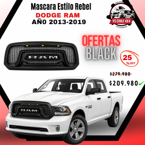 Máscara Frontal Estilo Rebel – Dodge RAM 1500 2013–2018