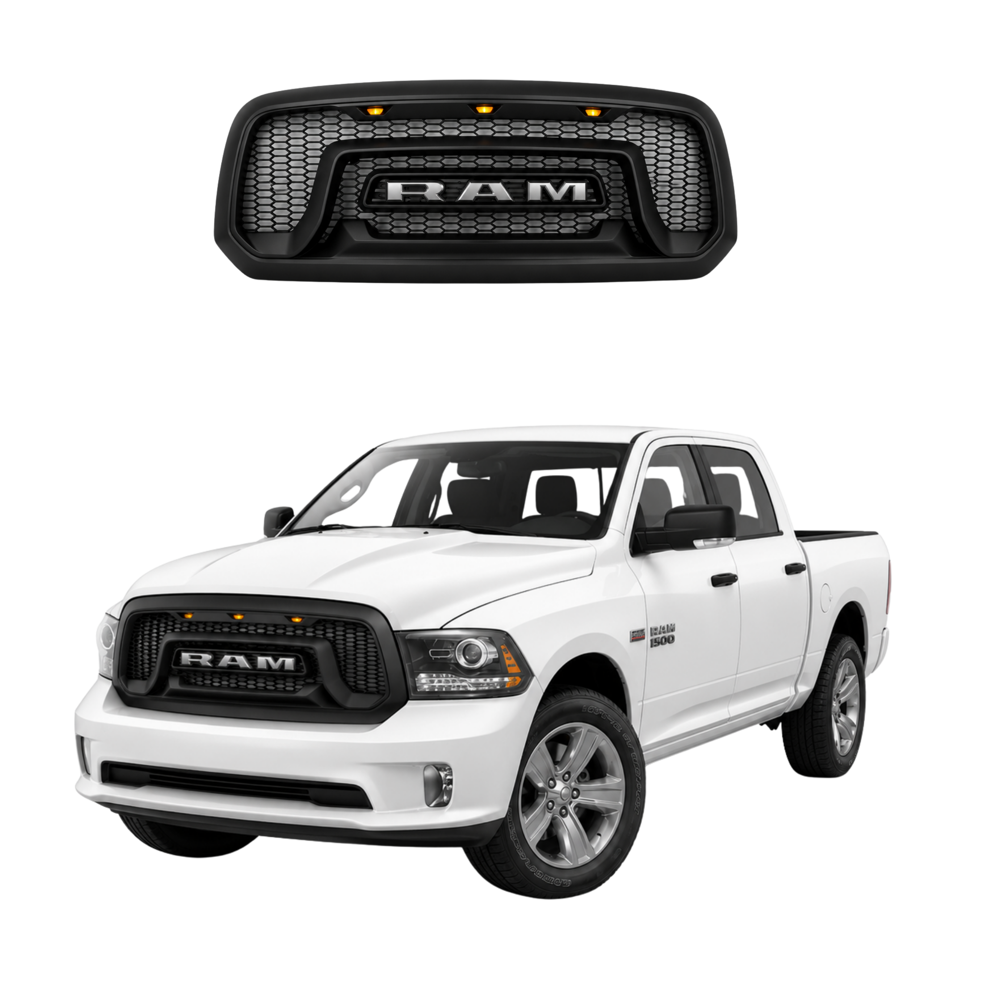 Máscara Frontal Estilo Rebel – Dodge RAM 1500 2013–2018