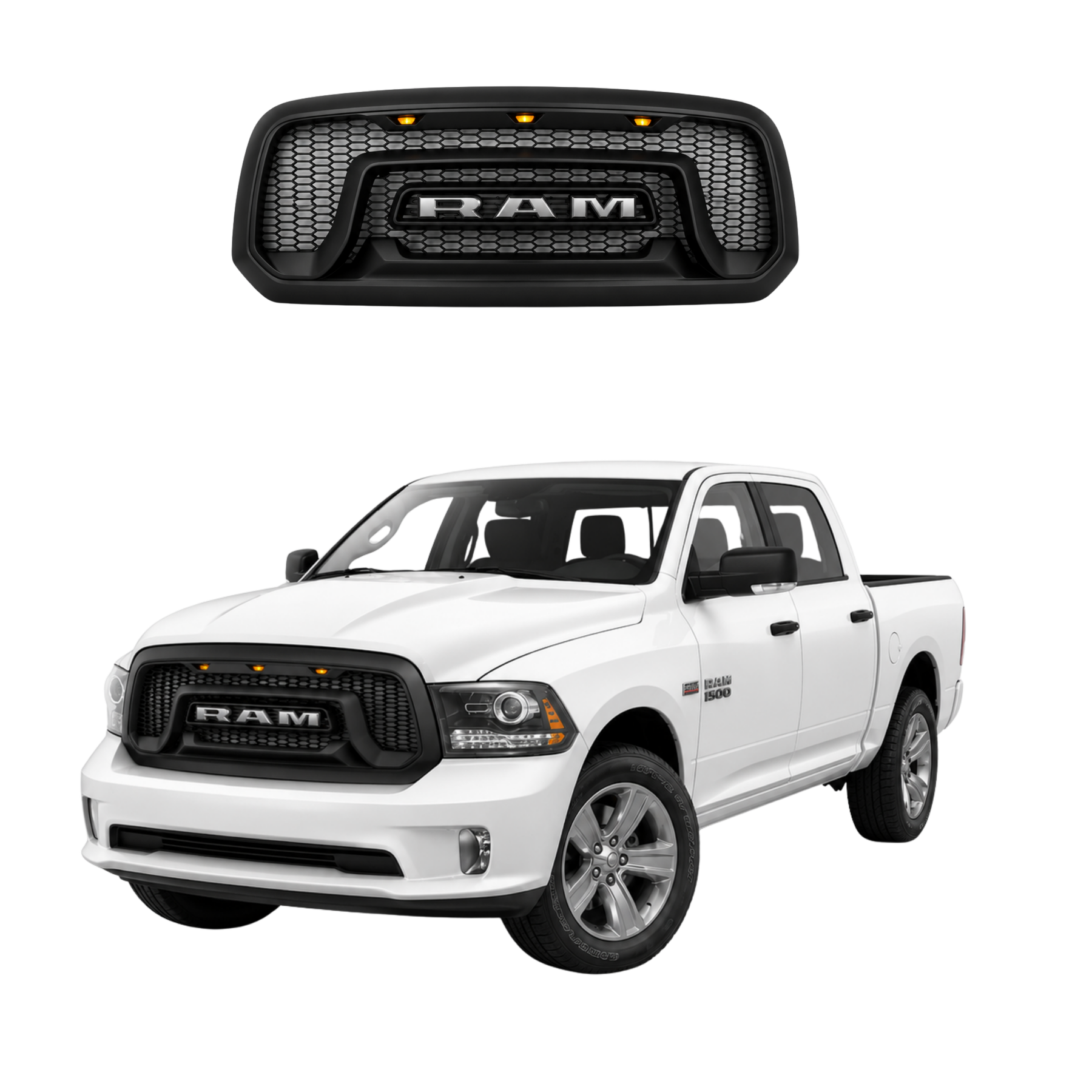 Máscara Frontal Estilo Rebel – Dodge RAM 1500 2013–2018