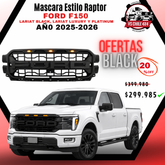 Máscara Frontal Estilo Raptor – Ford F-150 2025–2026