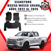 Pisos Calce Perfecto SsangYong Musso / Musso Grand 2019 al 2026