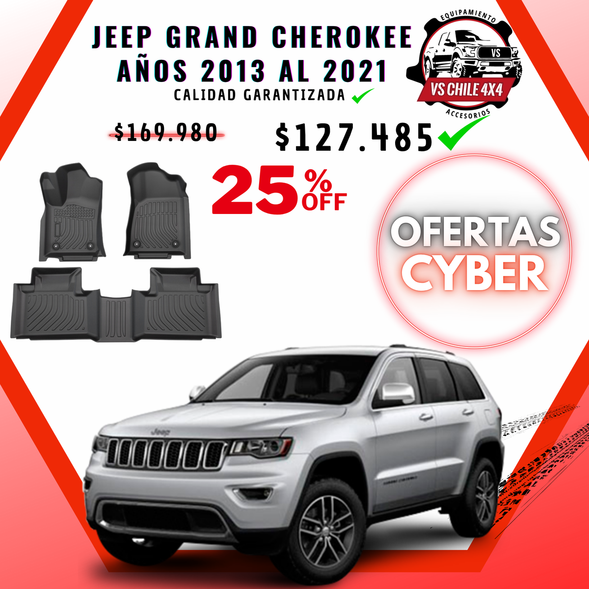 Pisos Calce Perfecto Jeep Grand Cherokee (2013 - 2021)