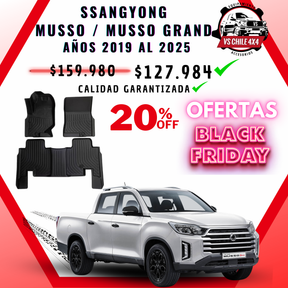 Pisos Calce Perfecto SsangYong Musso / Musso Grand 2019 al 2026