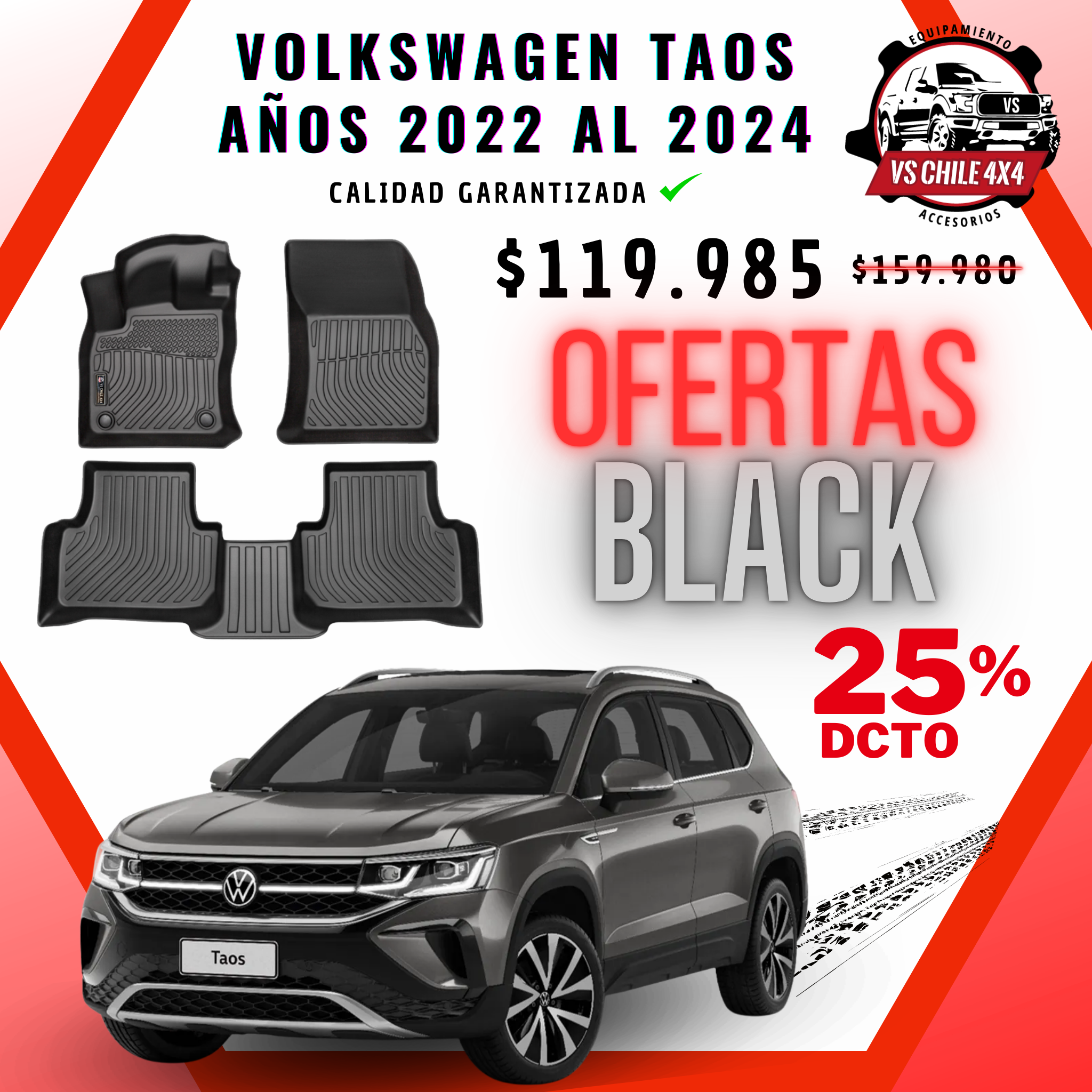 Pisos Calce Perfecto VOLKSWAGEN TAOS (2022 - 2024)