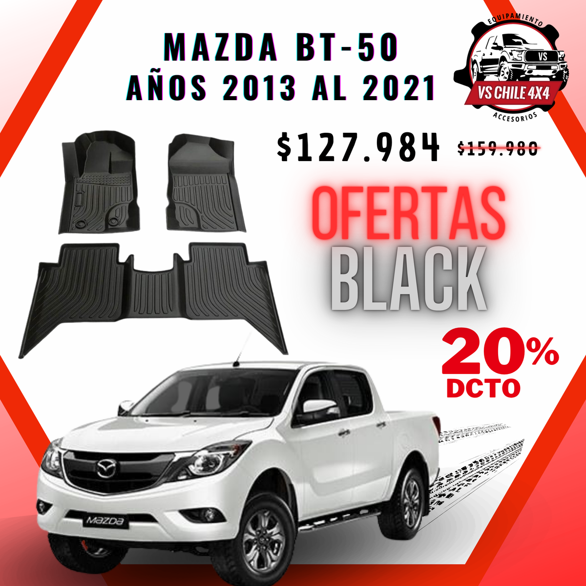 Pisos Calce Perfecto Mazda BT-50 años 2013 al 2021