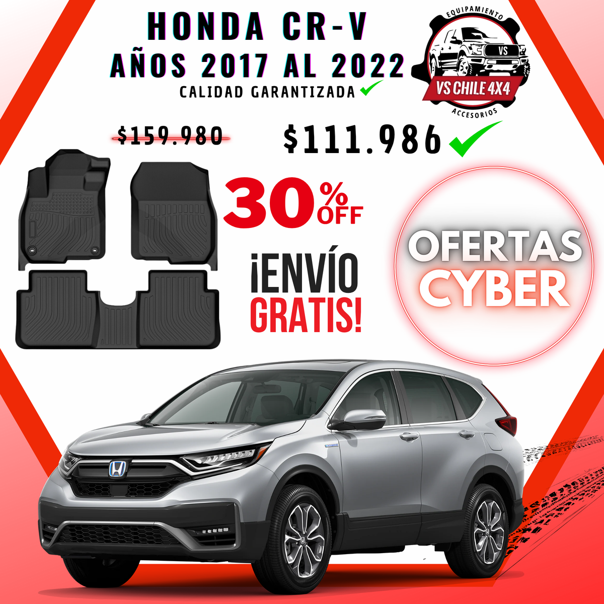 Pisos Calce Perfecto Honda CR-V (2017 - 2022)