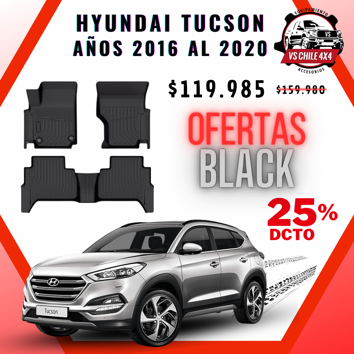Pisos Calce Perfecto Hyundai Tucson 2016 al 2020