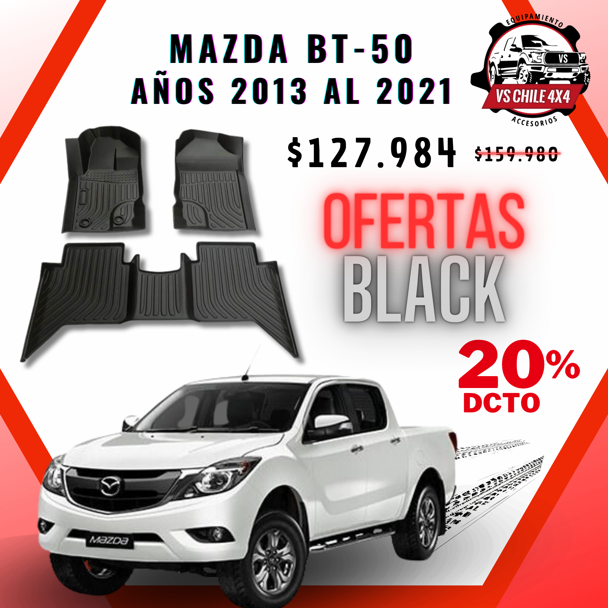 Pisos Calce Perfecto Mazda BT-50 años 2013 al 2021