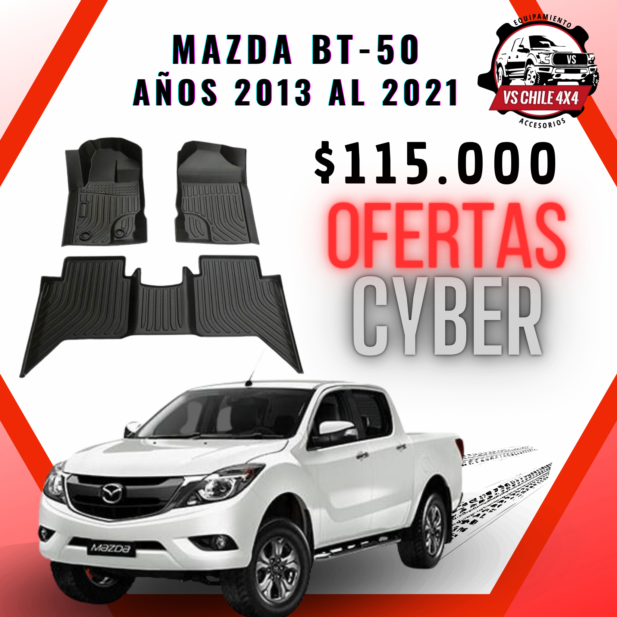 Pisos Calce Perfecto Mazda BT-50 años 2013 al 2021