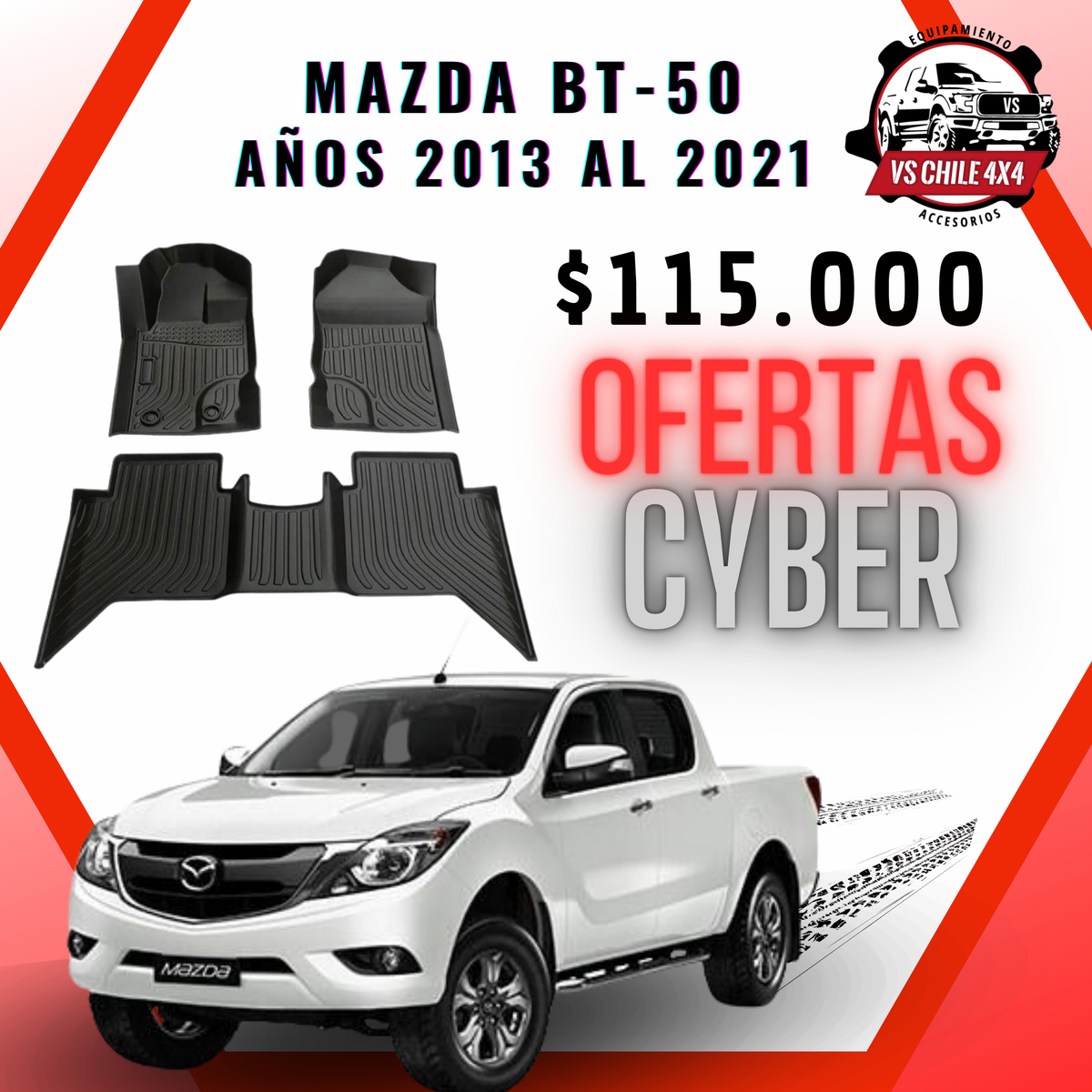 Pisos Calce Perfecto Mazda BT-50 años 2013 al 2021