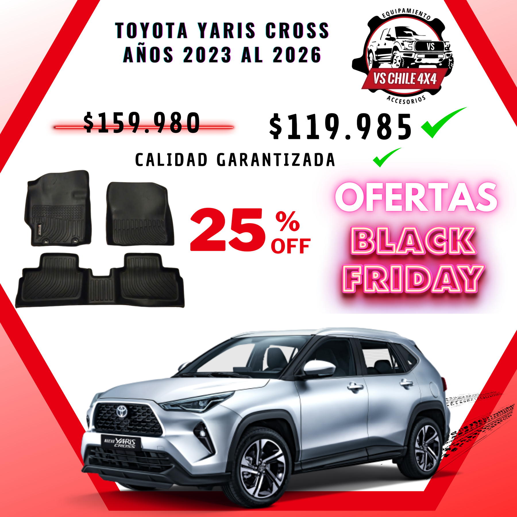 Pisos Calce Perfecto Toyota Yaris Cross (2023 - 2026)
