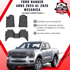 Pisos Calce Perfecto Ford Ranger T9 (2024 - 2026) Mecanica